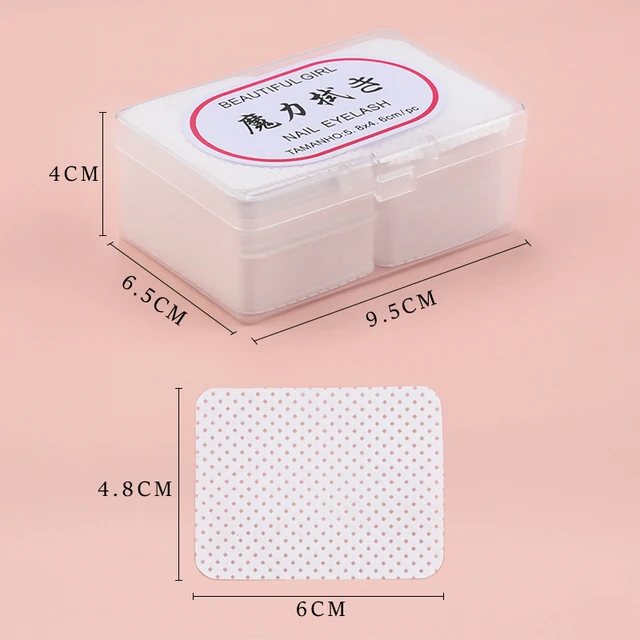 Lint-Free Paper Cotton Wipes Eyelash Glue Remover wipe the mouth of the glue bottle prevent clogging glue Cleaner Pads 5