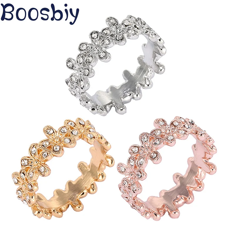 Лидер продаж модные брендовые посеребренные штабелируемые перстни Boosbiy с