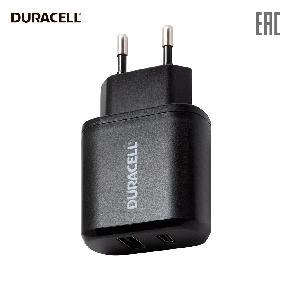 Сетевое зарядное устройство, USB/Type C, Fast charger, DRACUSB6-RU, Duracell,гарантия, быстрая