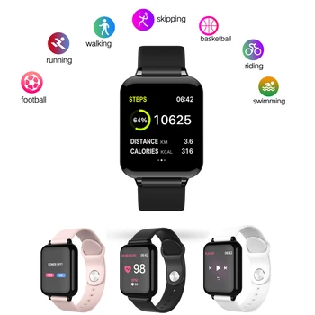 

B57 Bluetooth Android IOS Smart Watch Fitness Heart Rate Monitor Wristband Blood Pressure Smart Wrist Watches Wearable Devices