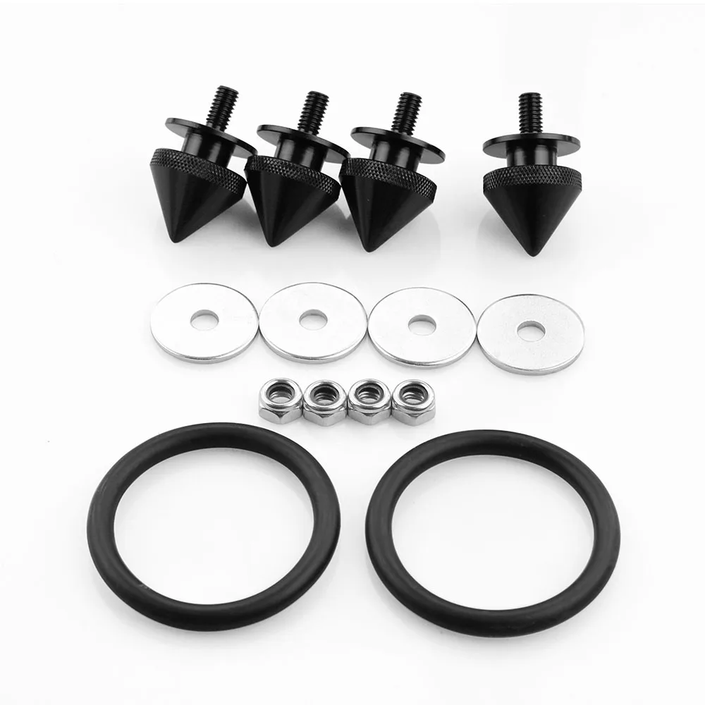 Car Accessories JDM-1 Set Universal Car Auto Spike Front Bumper Hatch Lids Quick Release Fasteners Nuts Bolt Alloy Aluminum for Most Car Truck