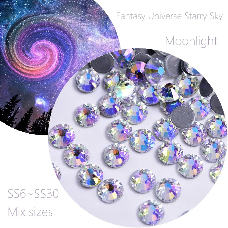 800 P72 Moonlight High Quality  Oleeya hot fix rhinestones