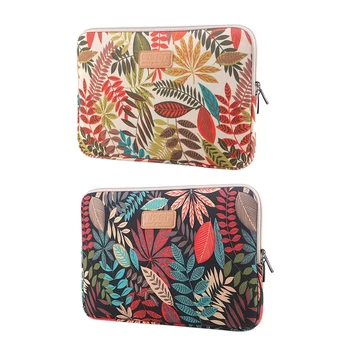 

LISEN 2 Pcs Laptop Sleeve Case Computer Bag for MacBook, Ipad, Tablet, Notebook - 1 Pcs 15 Inch Black Forest & 1 Pcs 14 Inch Whi