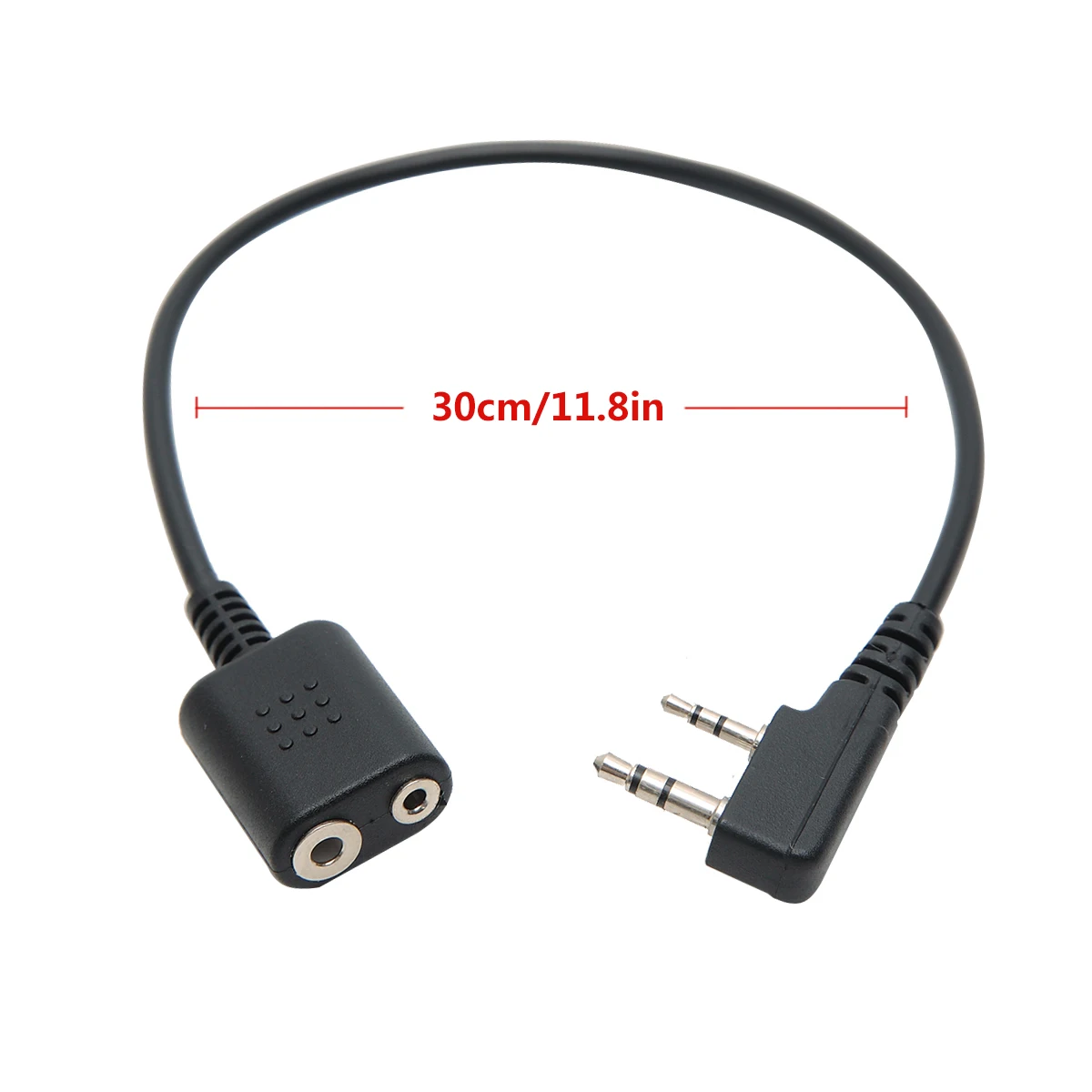 2 Pin Earpiece Headset Speaker Mic Extension Cable Adapter for Kenwood TYT Baofeng Walkie Talkie UV-5R BF-888S UV-82 UV-S9 Radio