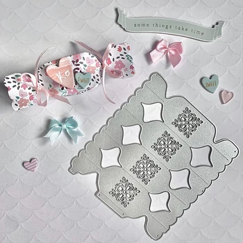 

DiyArts Mini Candy Shape Box Cutting Dies Stamps for Card Making Scrapbook Knives Mold Photo Album Christmas Stencils