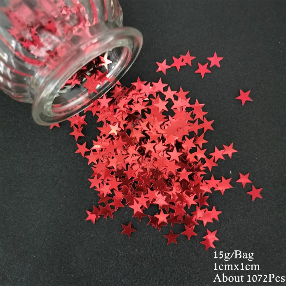 RD STAR A 15 г, рождественское конфетти Joyeux Neol, Мерцающая звезда, снежинка, снеговик, Seuquins, Веселый Рождественский фестиваль, товары для домашнего декора - Цвет: RD STAR A