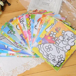 Creativo pintura de arena DIY niños juguetes de Montessori niños artesanía Doodle color arena imágenes artísticas papel de dibujo juguetes educativos