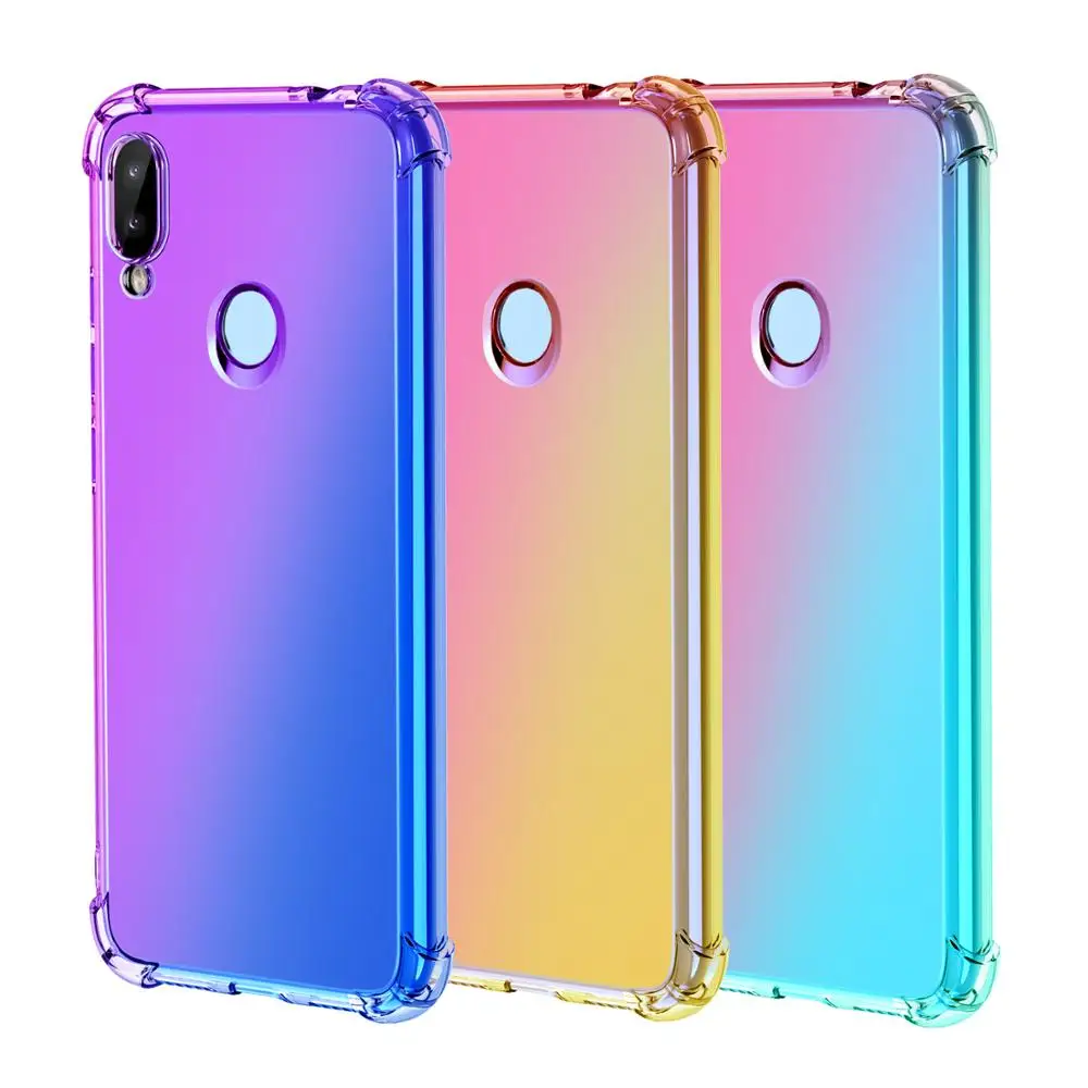 Прозрачный градиентный чехол для Xiaomi Redmi Note 7 Pro 8 5 6 Мягкий Силиконовый ТПУ задней