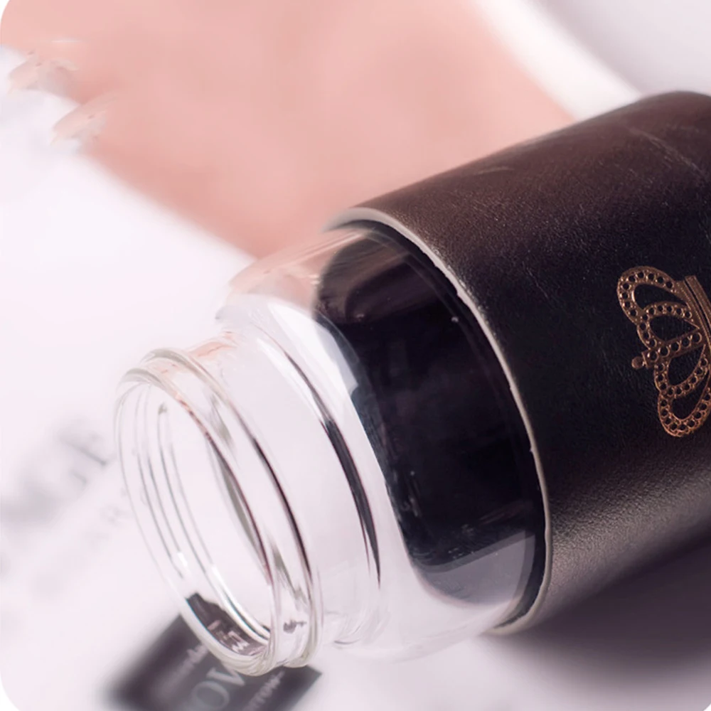 Chic Crown Lid Glass Bottle Nordic 320ml Heat-resistant Leakproof Water Bottle Student Vogue Juice Milk Coffee Drinking Bottles