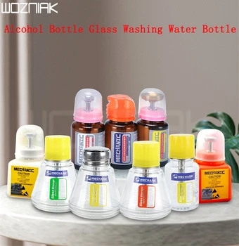 

MECHANIC Alcohol Bottle Glass Washing Water Bottle Metal Suction Pipe Pressing Type Automatic Water Bottle For Repair Clean Tool