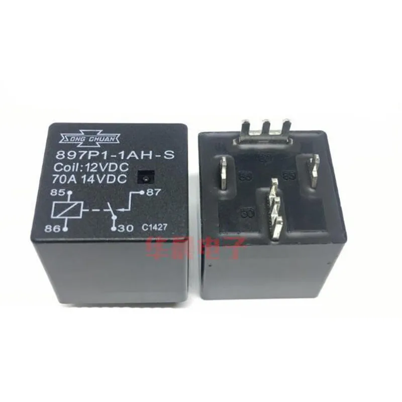 

Реле 897P1-1AH-S 897P11AH-S 897P1 1AH S 12VDC DC12V 70A 12V 4-контактное