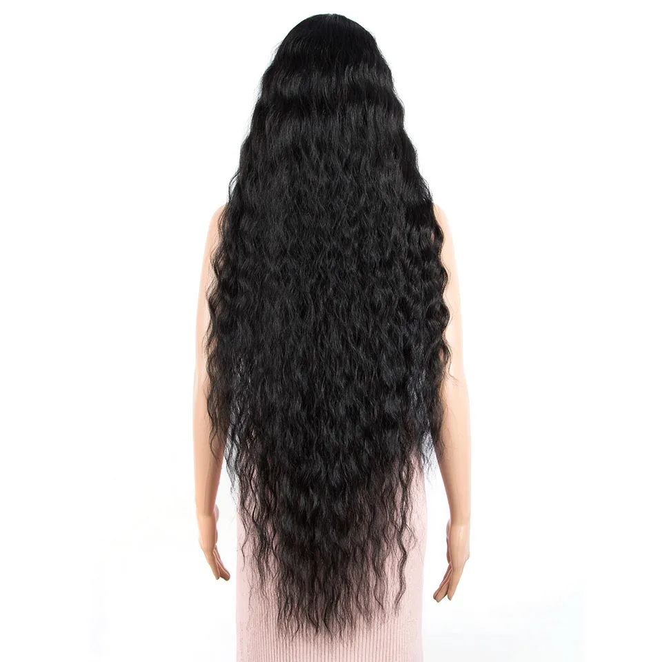 Парик женский синтетический с длинными вьющимися волнистыми волосами, 42 дюйма