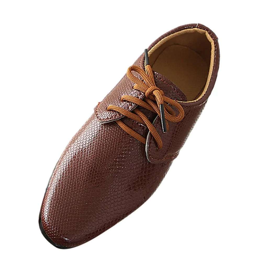 Kids Shoes Leather Shoes Soft Hand Feeling Children Infant Kids Baby Boys British Style Student Perform Casual Shoes 10