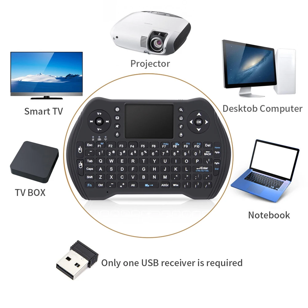 I8 MT10 2,4 ГГц мини беспроводная клавиатура с тачпадом для Android tv Box PC ноутбука