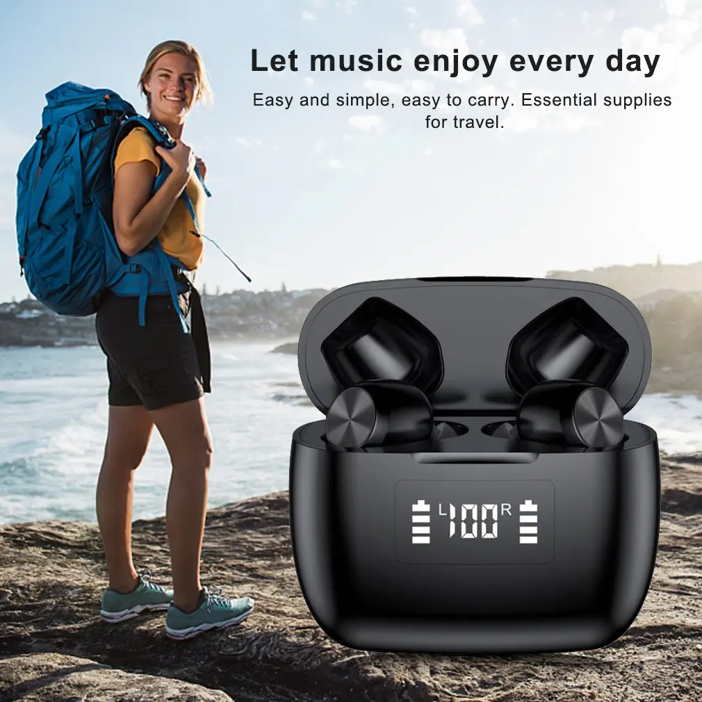 T9 Wireless Headset Power Display High Definition Stereo Sound Headphone Waterproof Sports Headphone
