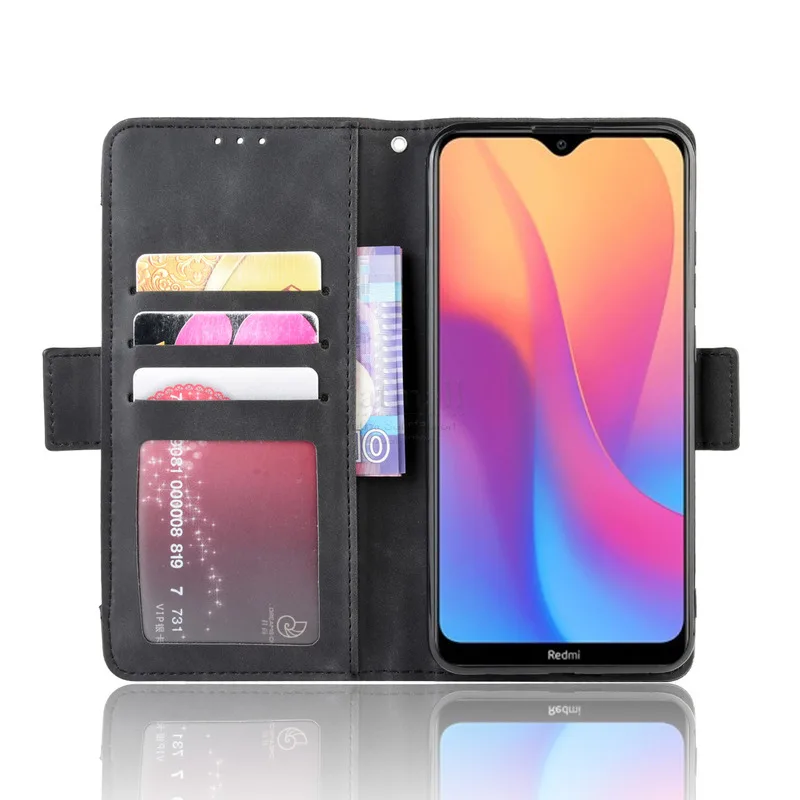 Чехол-Кошелек для Xiaomi Redmi 8A, Магнитный чехол-книжка для Xiomi Redmi 8, держатель для фотографий, роскошный кожаный чехол для мобильного телефона