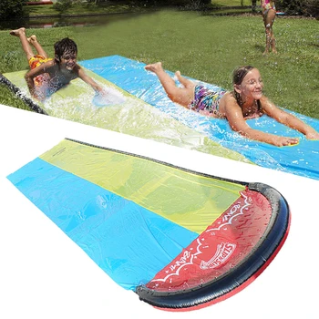 

Pool party Super Long Lawn Water Slide with Sprayer System Crash Pad for Kids Children Backyard Swimming Pool Partner Outdoor