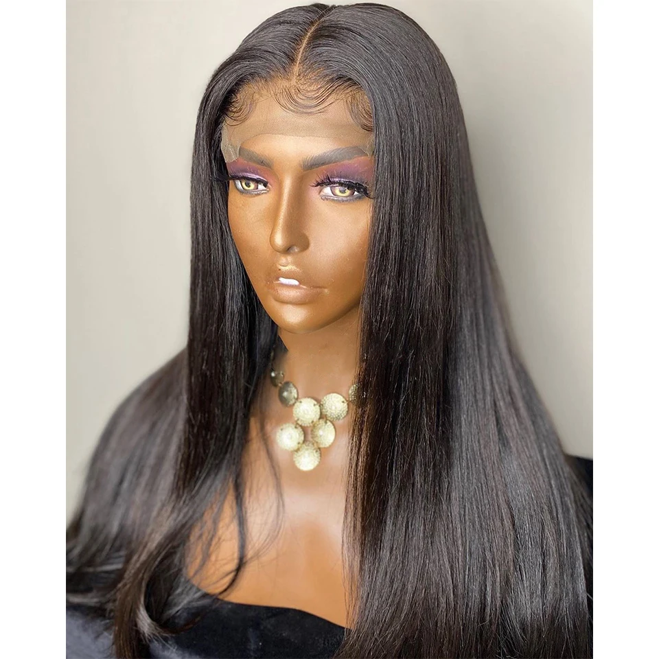 Sassoon Bob 13*4 Короткие прямые парики из натуральных волос на кружеве для женщин, черные бразильские волосы Remy, предварительно сорванные
