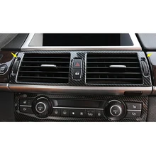 1 шт., автомобильная рамка на вентиляционное отверстие, накладка, черное углеродное волокно, высокое качество, авто интерьер, вентиляционная панель, крышка для BMW X5 E70 X6 E71