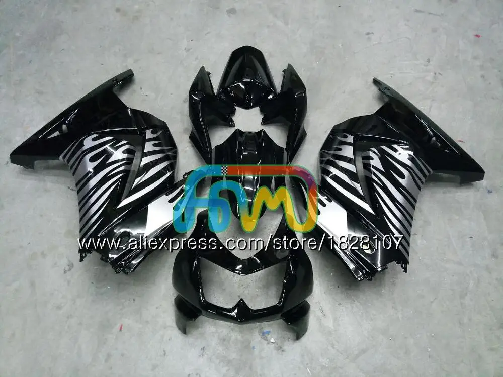 Корпус для KAWASAKI ZX-250R EX-250 EX250 ZX 250R 2BS. 6 Фиолетового И Зеленого Цветов, EX 250 ZX250R 08 09 10 11 12 2008 2009 2010 2011 2012 обтекатель - Цвет: No. 34