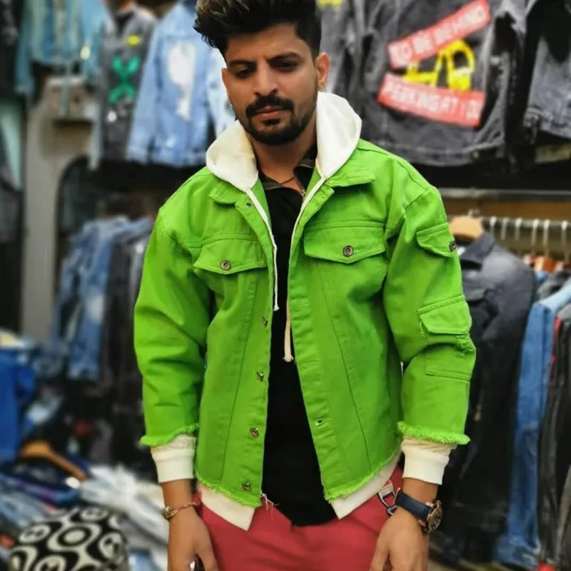 High Street джинсовое пальто для мужчин с модным принтом с капюшоном в стиле пэчворк ковбойская куртка весна осень хип-хоп уличная куртка оверсайз 4XL