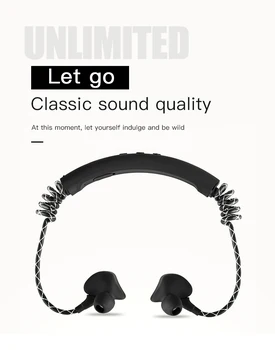 

EarHook Wireless Bluetooth 5.0 Earphones Elastic Stereo Lugs Sport Headphones Volume Control Noise Reduction Headphone