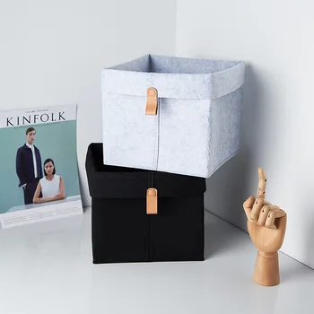 

1Pcs Multi Purpose Felt Storage Box Clothing Toys Storage Basket Non-woven Foldable Cosmetics Underwear Socks Organizer