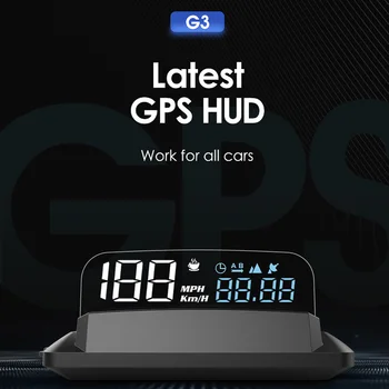 

Universal Mirror GPS HUD Head-up display Car Speed Projector Auto Speedometer KMH/KPM Compatiable with All cars, Truck Vehicle