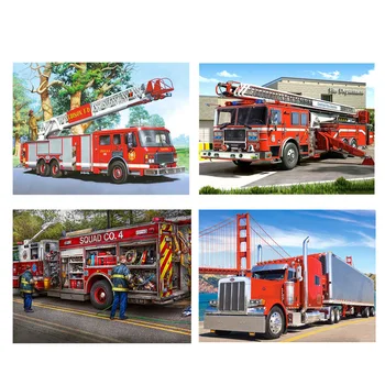 

DPF diamond embroidery Fire truck diamond painting cross stitch crafts diamond mosaic kit square/round rhinestone home decor
