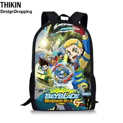 THIKIN школьный рюкзак для детей мультфильм Beyblade Burst печатных подростков девочек мальчиков школьные сумки, студенческие Очаровательная