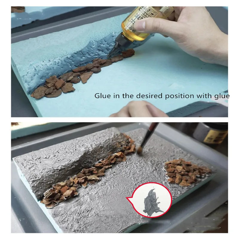 architecture model ho train layout stone model09