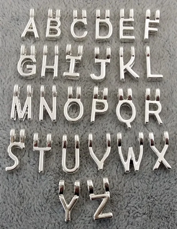 

DIY English Lettered 26 A- Z Top Grade Maintains Color Electroplated Alloy Perforation Lettered Pendant