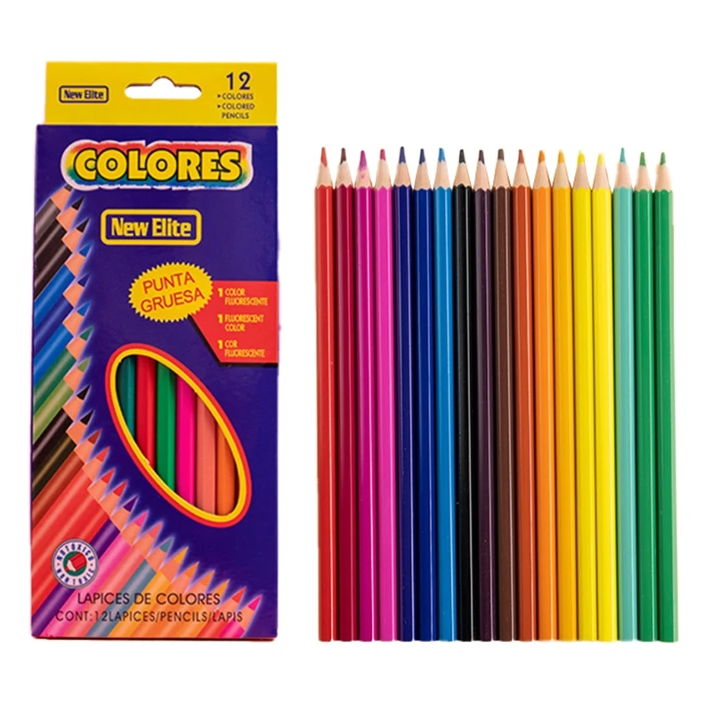 12 matite colorate fluorescenti per disegnare e disegnare 