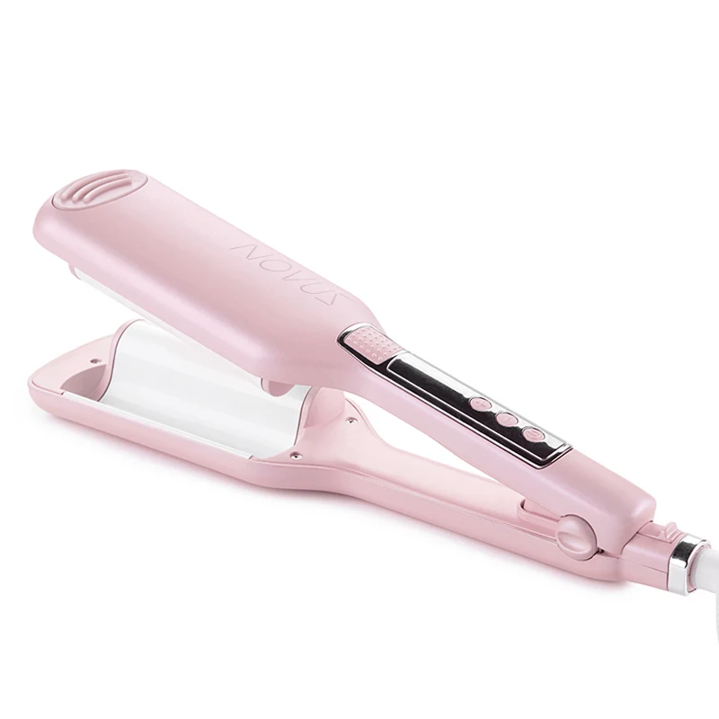 NOVUS Deep Wave Ripple Egg Rolls Hair Curling Iron Ceramic 28mm Two Tube Hair Curler 2 Barrel Hair Styler Volume Styling Tools