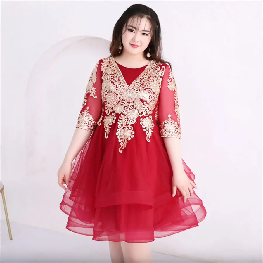 Платья для выпускного вечера Новые короткие Vestidos De Gala Платья До Колена женские вечерние платья T334 размера плюс рукав три четверти платье для выпускного вечера