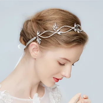 

NPASON 2020 Handmade Marquise Rhinestone Bridal hair vine Wedding prom headpieces Boho Delicate Crystal wedding Wreath