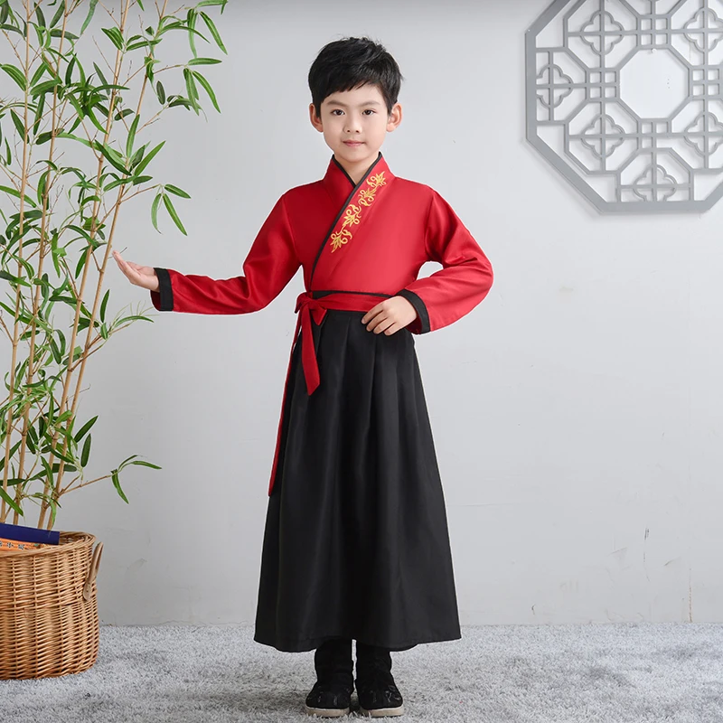 8 Hanfu для мальчиков и девочек, традиционный китайский национальный костюм, народное платье древней династии, праздничная Новогодняя одежда, костюм Тан, вечерние костюмы для костюмированной вечеринки - Цвет: 8