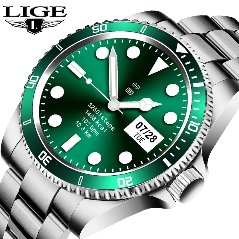 

LIGE Fashion Smart Watch Men Bluetooth Call Watch Heart Rate Blood Pressure Monitor Sport Waterproof Women Smartwatch 2020 New