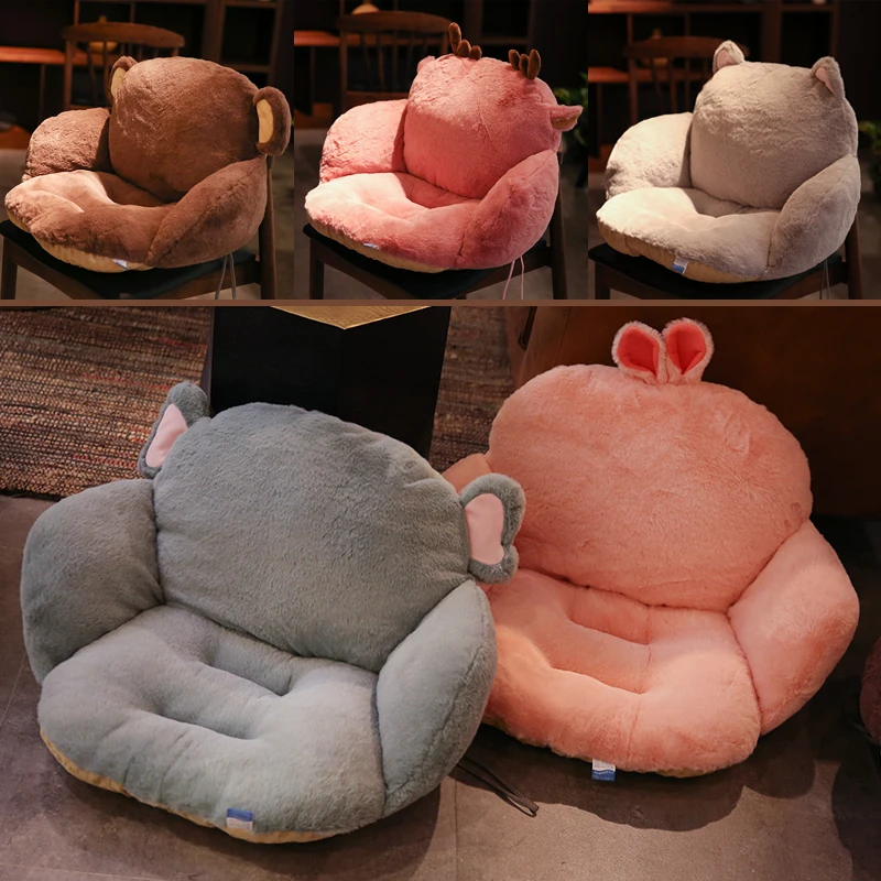 Zwierzę wygodne siedzisko poduszka pod plecy długie różowe pluszowe szare krzesło Sofa poduszka Tatami noga stabilizator lędźwiowy biuro poduszka do