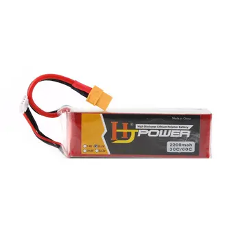 

HJ 11.1V 2200MAH 70C 3S Lipo Battery XT60 Plug Rechargeable for RC Racing Drone Helicopter Car Boat Model