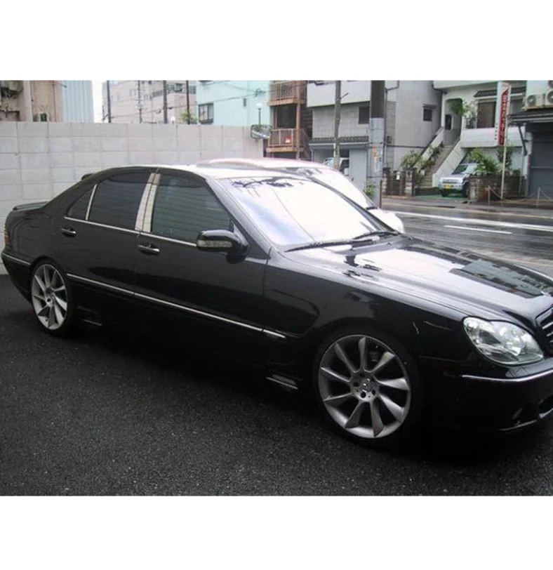 Нержавеющая сталь окна автомобиля средний столб планки для mercedes benz S500 S600 S280 S350 1999-2005 2004 2003 w220