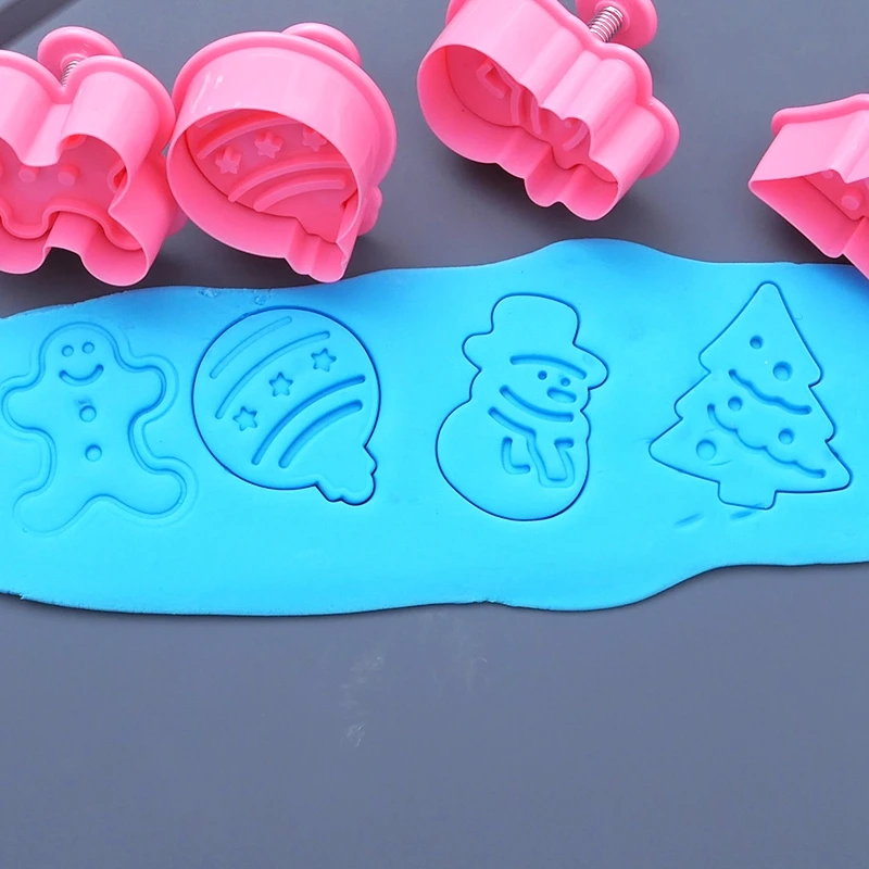 4 шт./компл. резак для марок печенья формы для печенья Форма 3D печенья Плунжер резак DIY формы для выпечки инструменты пряничные формочки для печенья