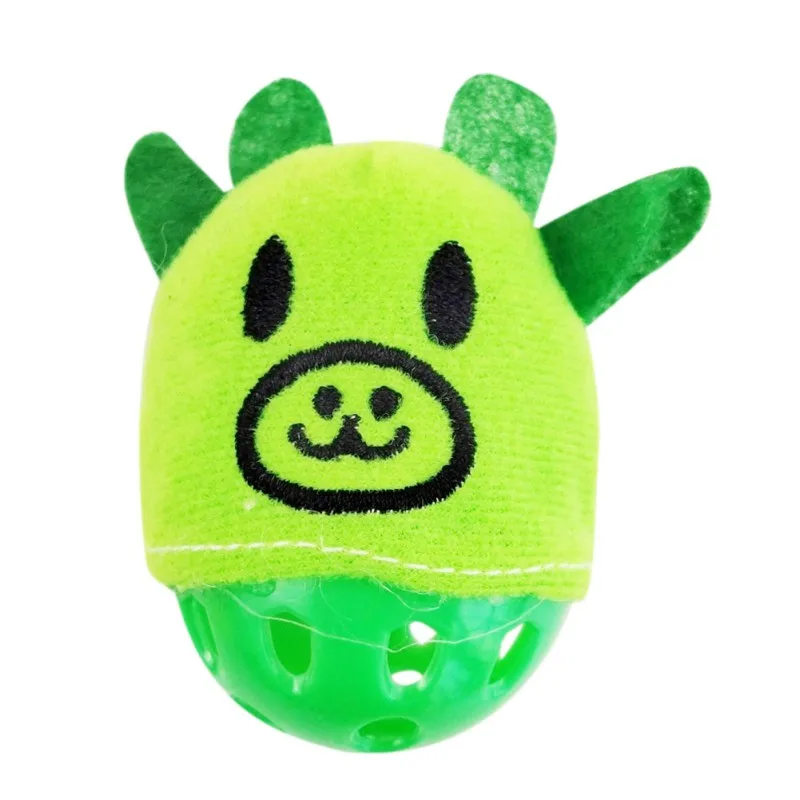 NewPet двусторонний мяч колокольчик Игрушка для кошек котята Жевательная устойчивая к царапинам игрушка в форме животного чистка зубов мяч