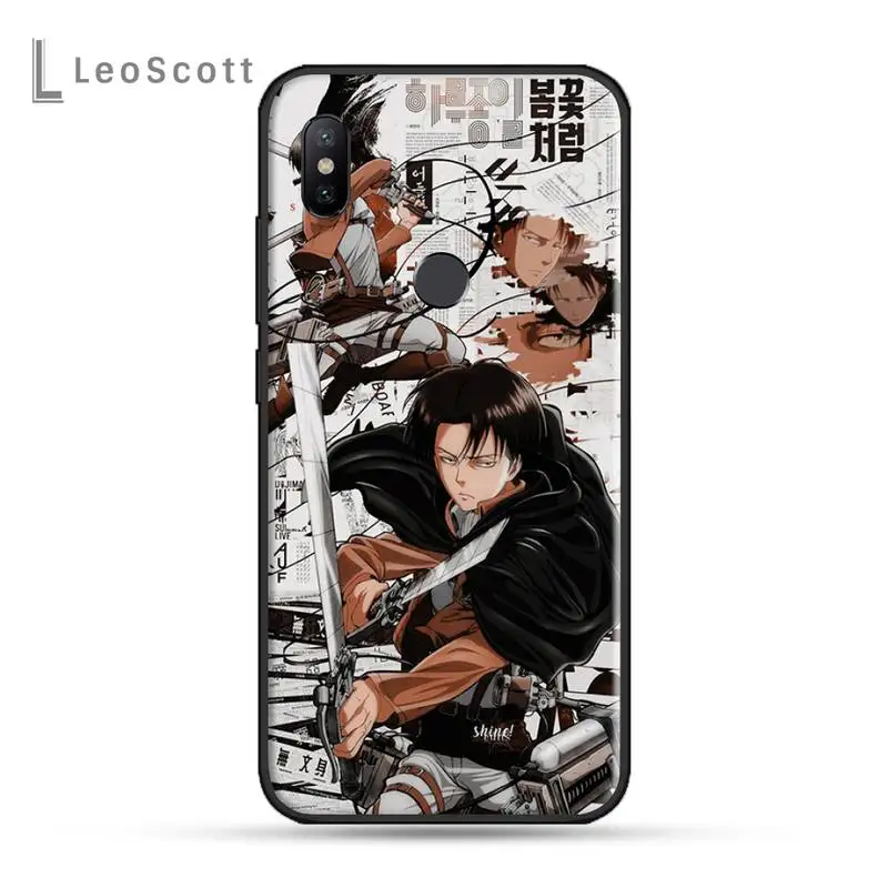 xiaomi leather case cover Anime Attack On Titan Levi Ackerman  Unique Phone Cover For Xiaomi Mi A1 A2 5 6 6PLUS 8 9 SE Lite MIX 2 2S MAX 2 3 Pocophone F1 phone cases for xiaomi