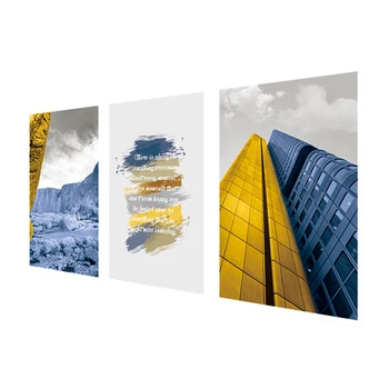 

canvas wall art Three groups of paintings for urban architecture decoration modern times