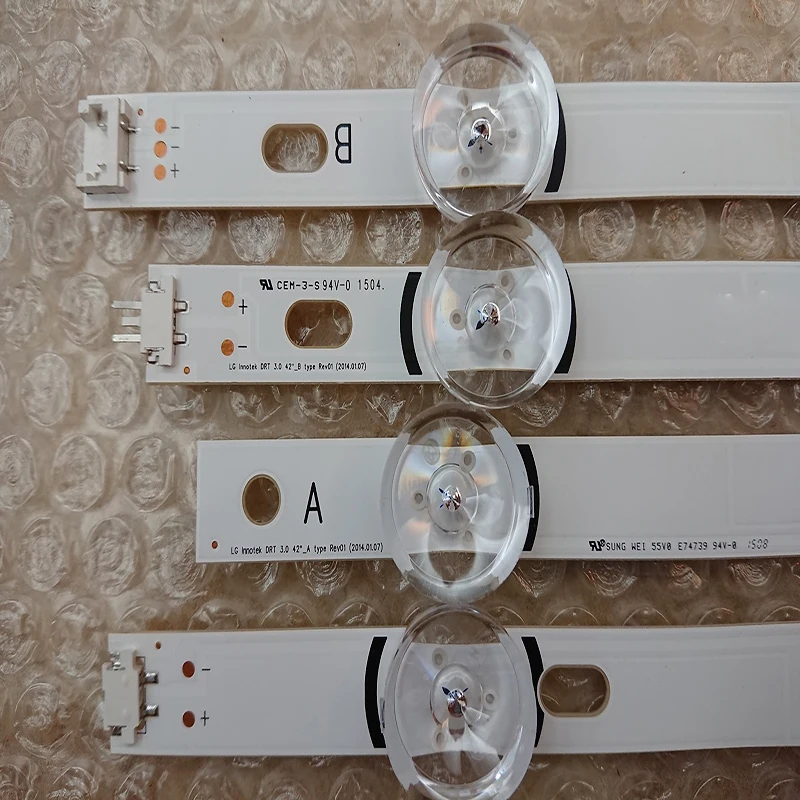 

100% NEW 8 PCS(4*A,4*B) LED strips for LG INNOTEK DRT 3.0 42"-A/B Type 6916L 1709B 1710B 1957E 1956E 6916L-1956A 6916L-1957A