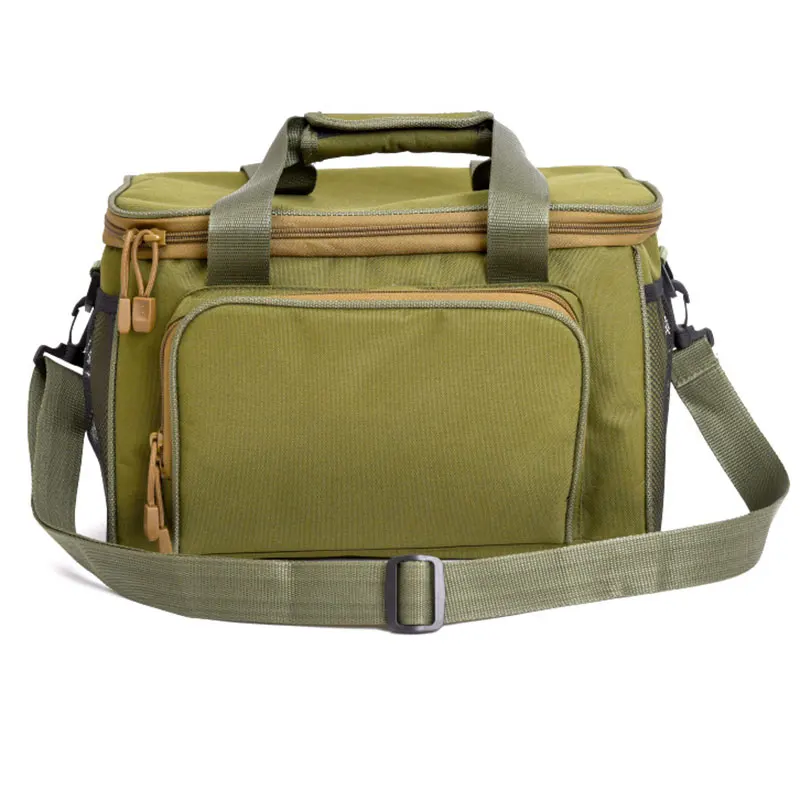 ArmyGreen Portable EVA Fishing Bag Collapsible Fishing Accessories Bucket Fish Box Camping Water Container Pan Basin Tackle Storage Bag - Цвет: ArmyGreen