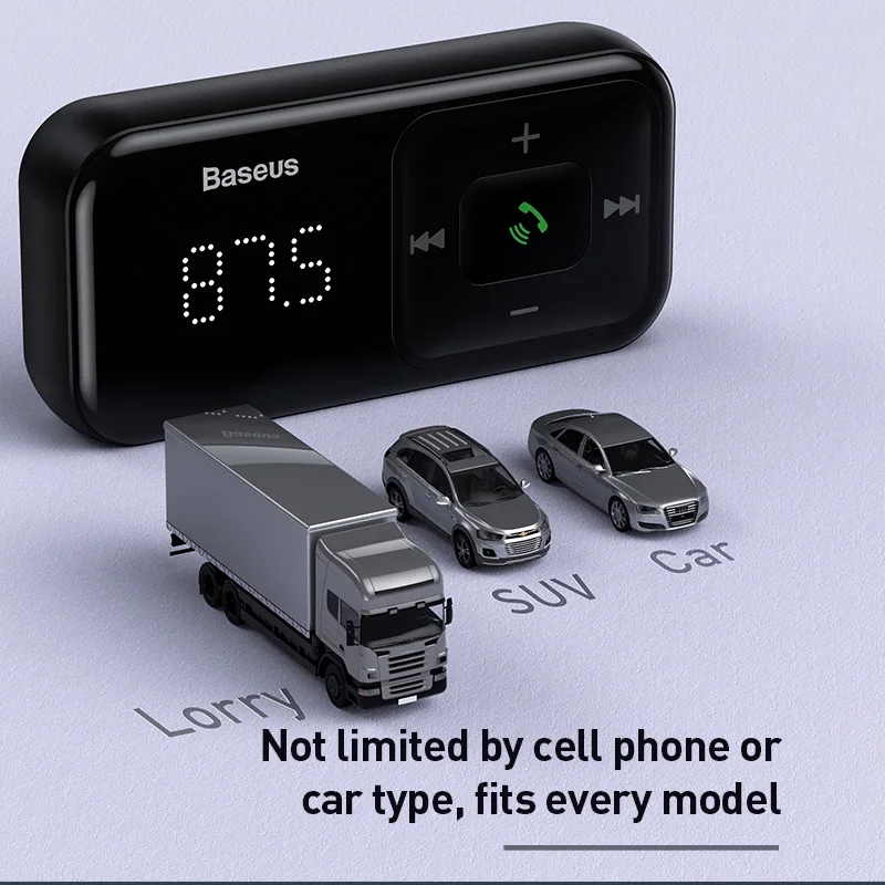 Автомобильный fm передатчик Baseus Bluetooth 5 0 3.1A USB Автомобильное зарядное устройство AUX