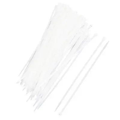 

100Pcs 10" UV Resistant White Nylon Cable Zip Wire Tie Fastener