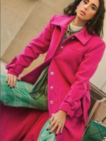 

women coat Blazer Jacket wind breaker wool tweed Feminino spring Autumn Winter Neon long